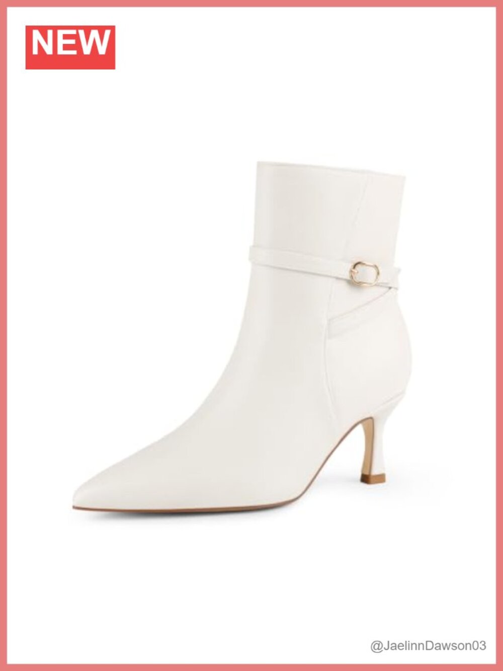 Pointed Toe Buckle Strap Kitten Heel Ankle Boots Dress Booties